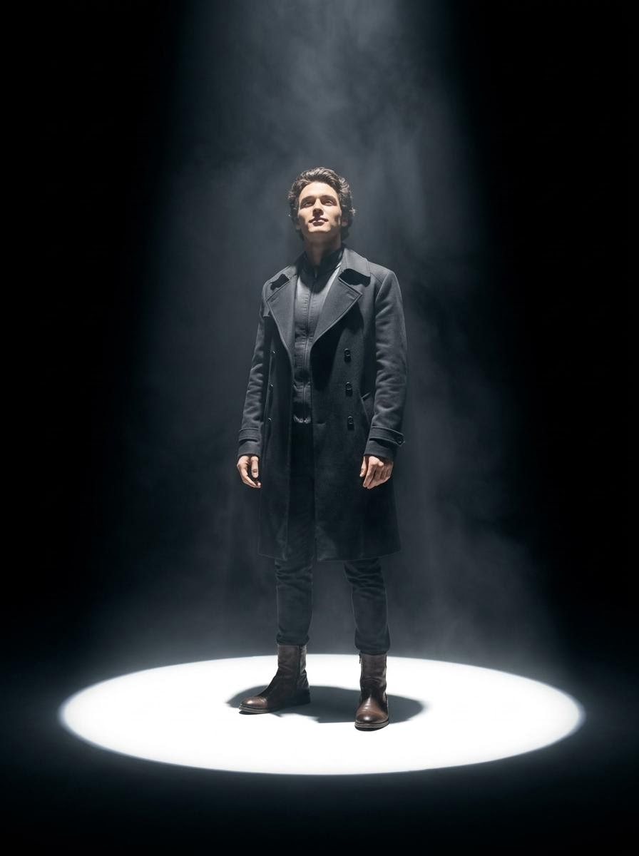 Dramatic Spotlight Portrait — example 1
