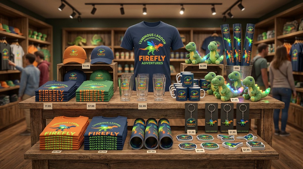 Dinosaur Park Gift Shop Merchandise Display