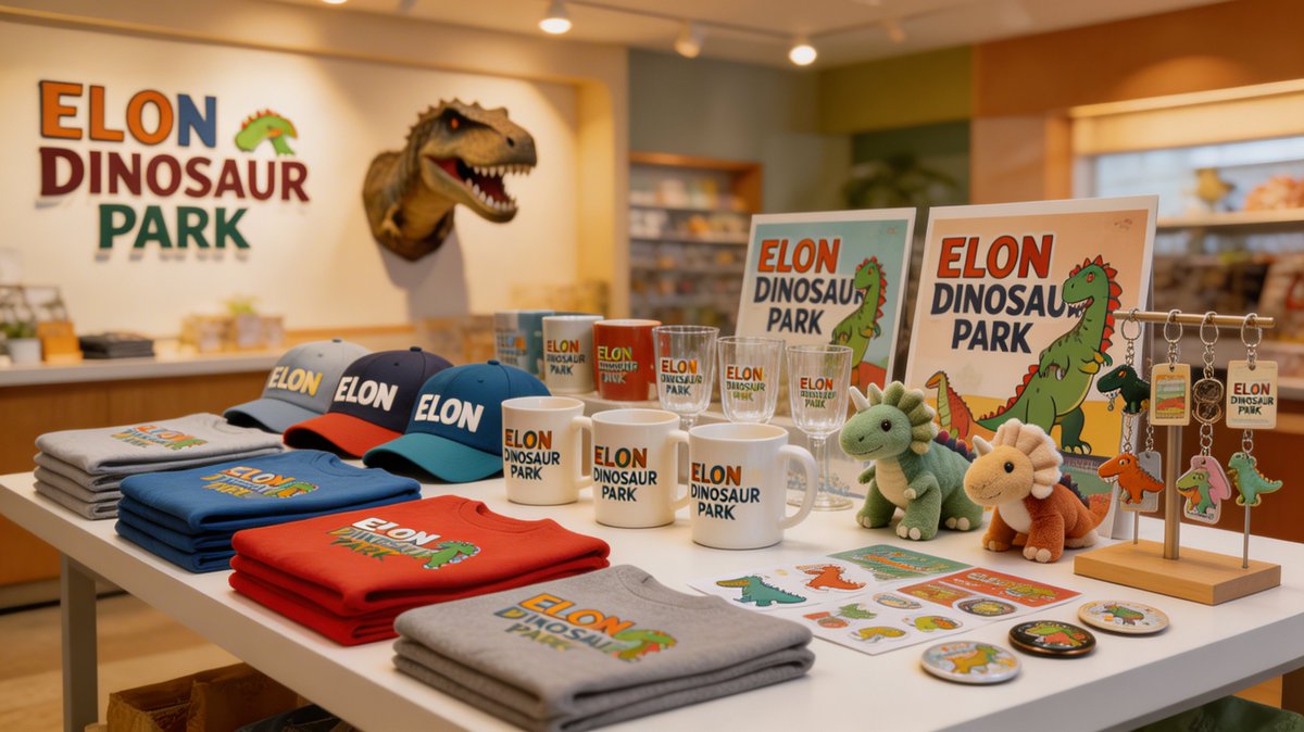 Dinosaur Park Gift Shop Merchandise Display — example 4