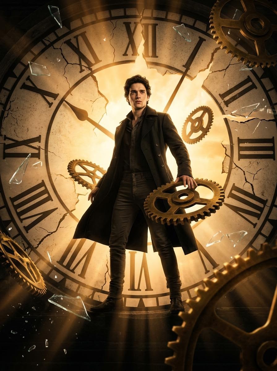 Cinematic Broken Clock Scene Portrait for Nano Banana 2 — example 1