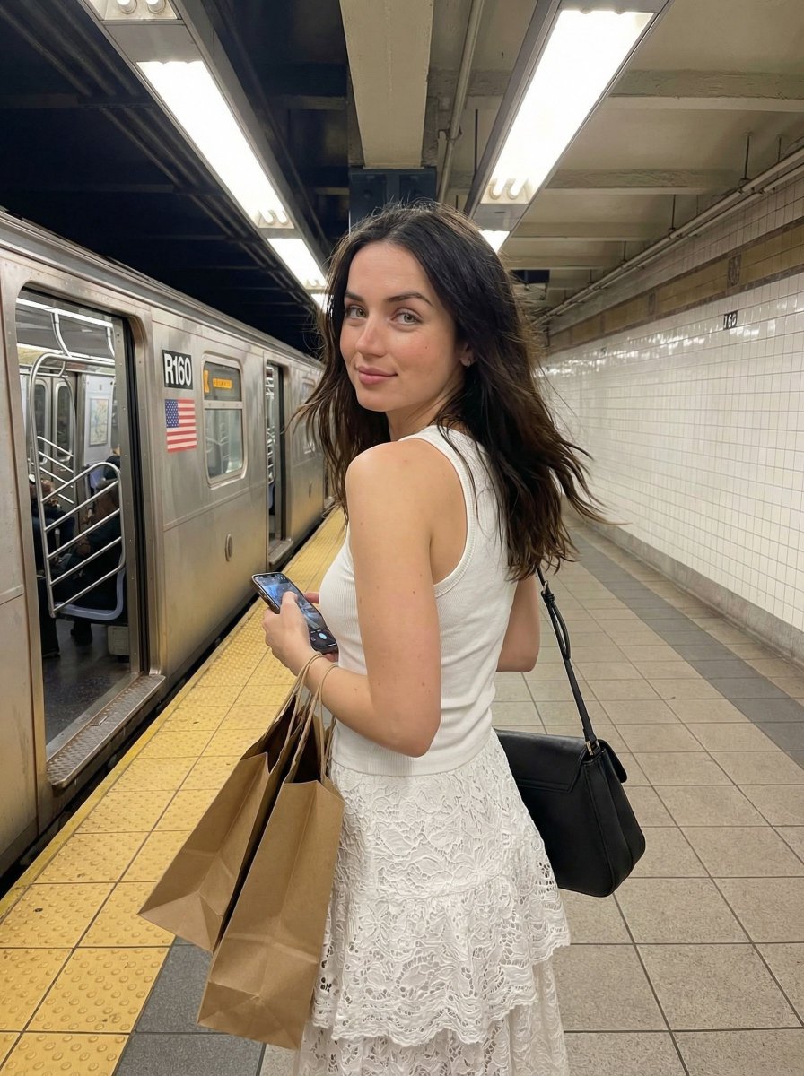 Candid Subway Platform Portrait — example 1