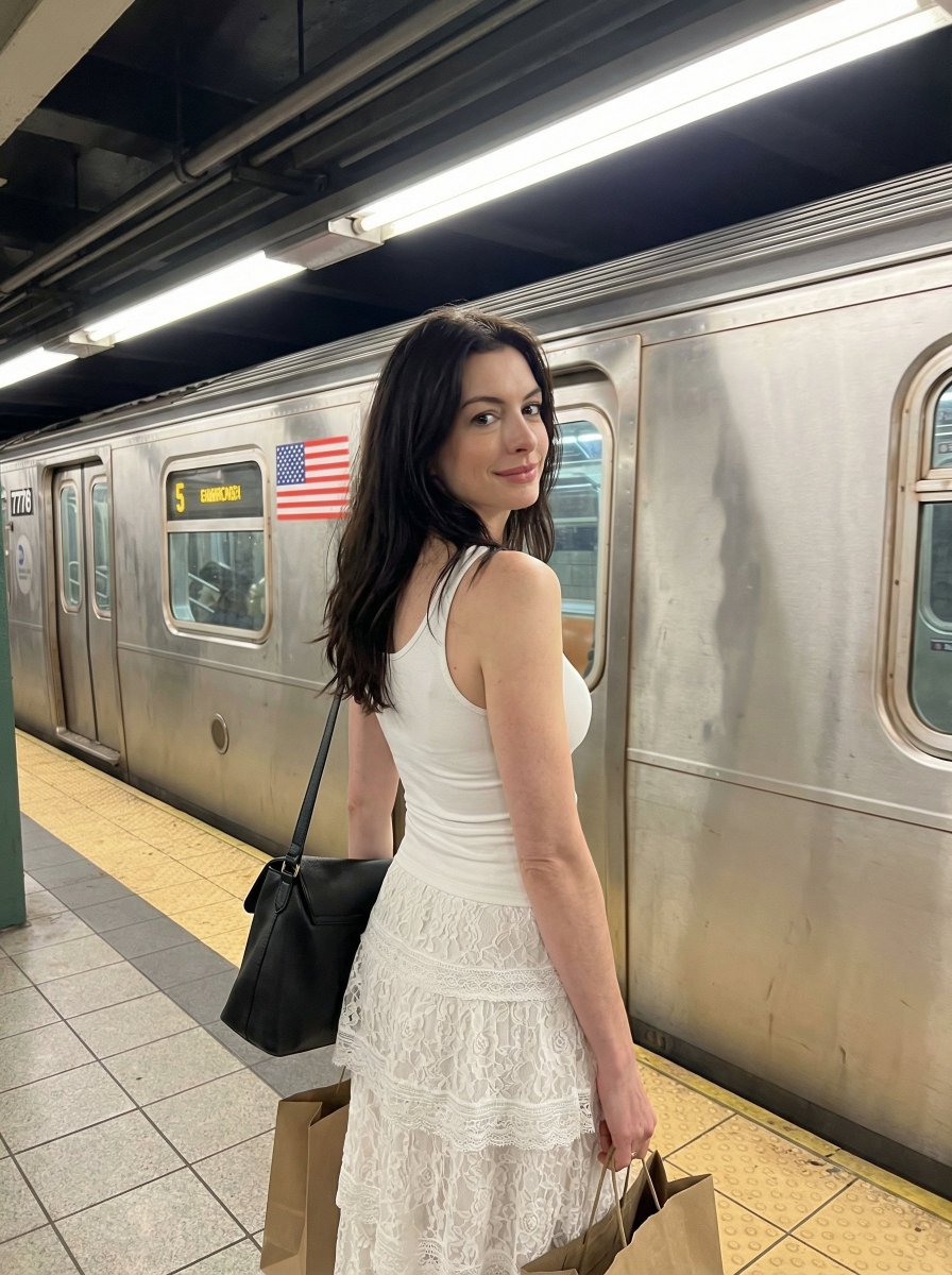 Candid Subway Platform Portrait — example 2