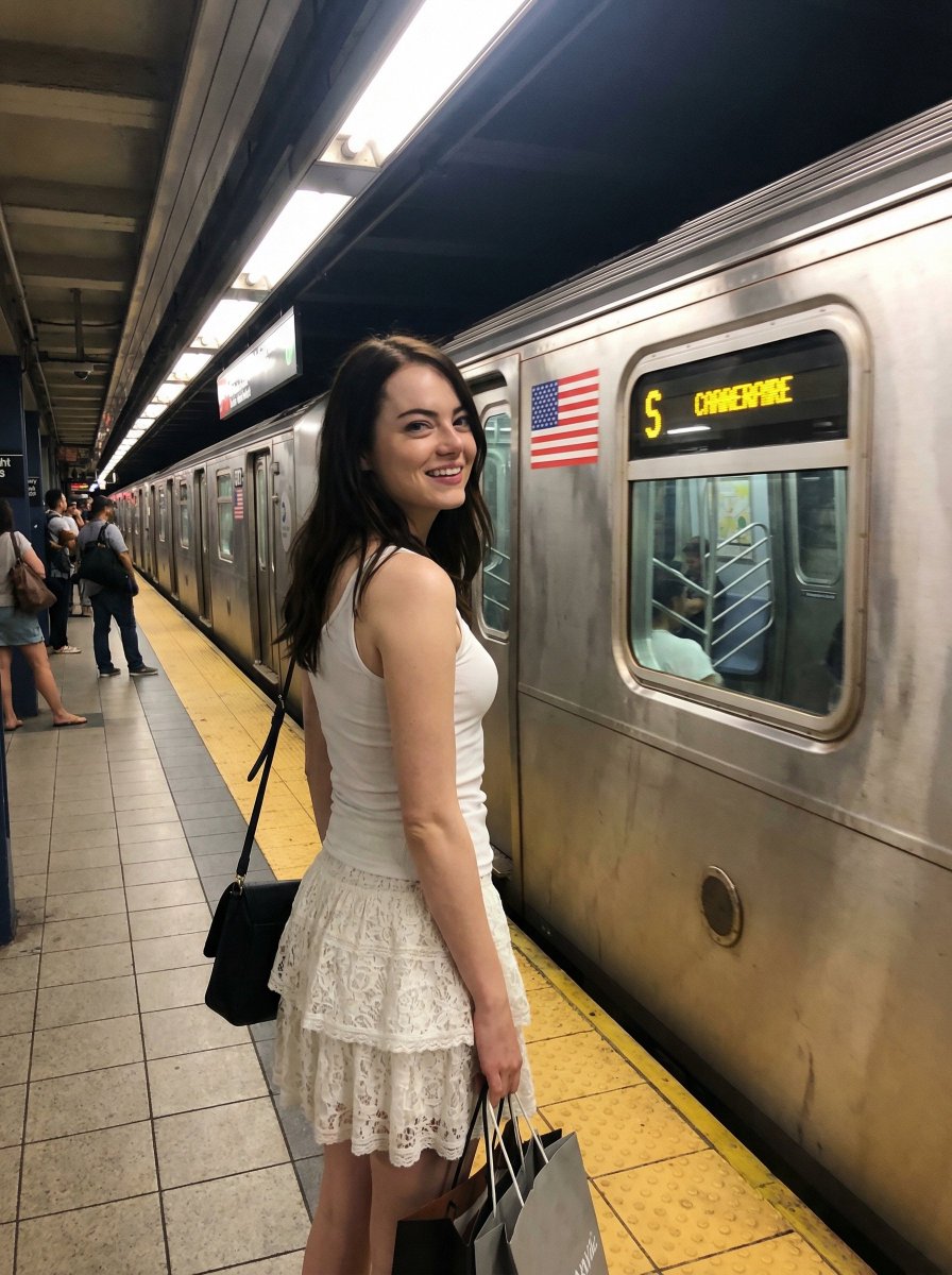 Candid Subway Platform Portrait — example 3