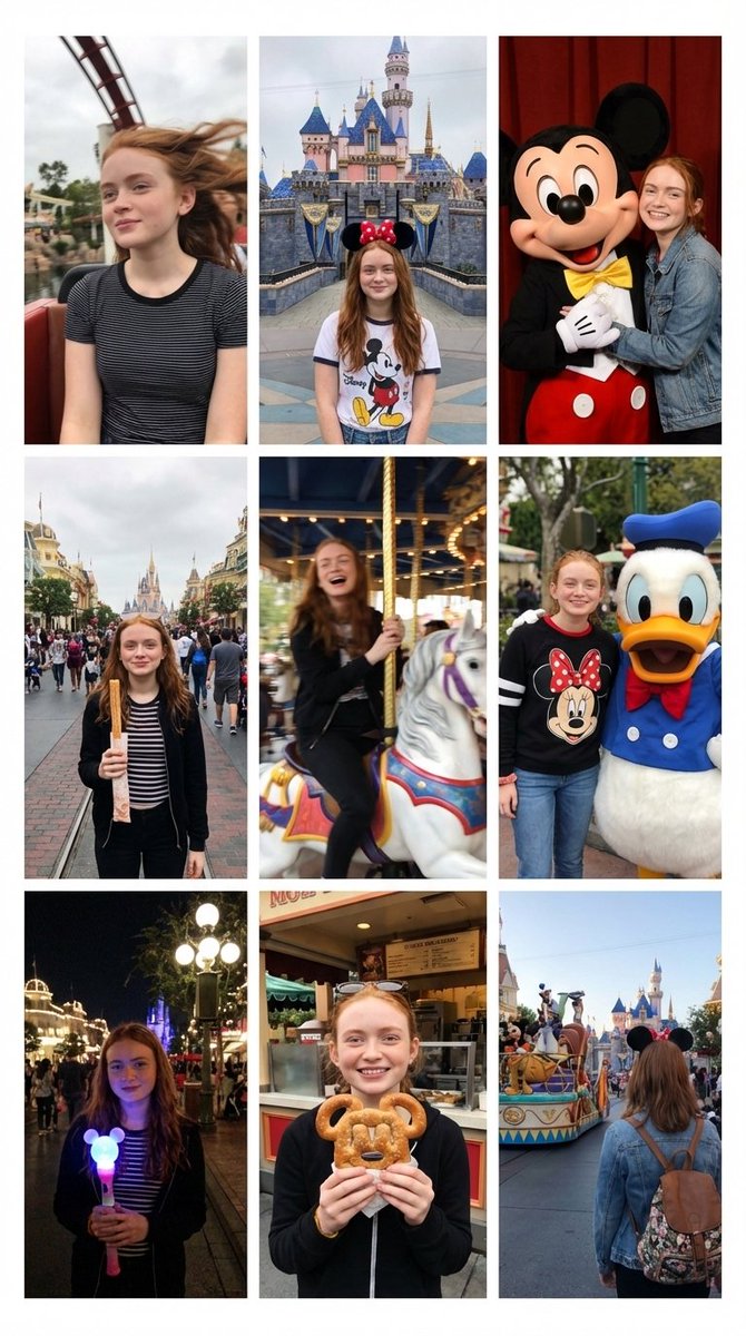 Low-Quality Instagram Grid of Disneyland Moments