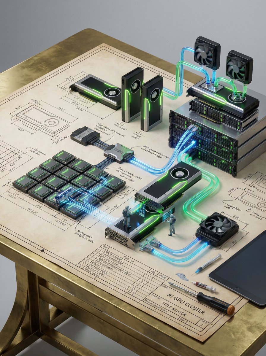 Technical Blueprint of an AI GPU Cluster — example 3
