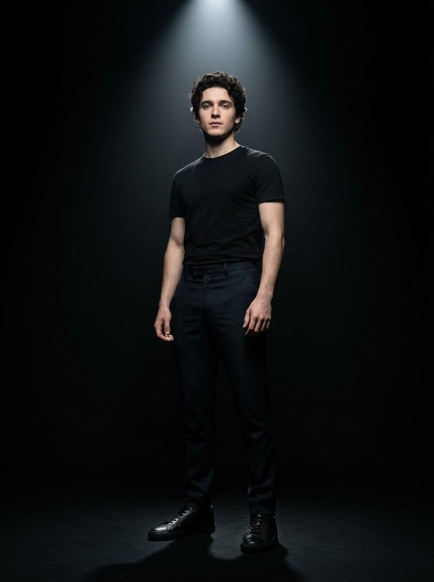 Dramatic Spotlight Studio Portrait
