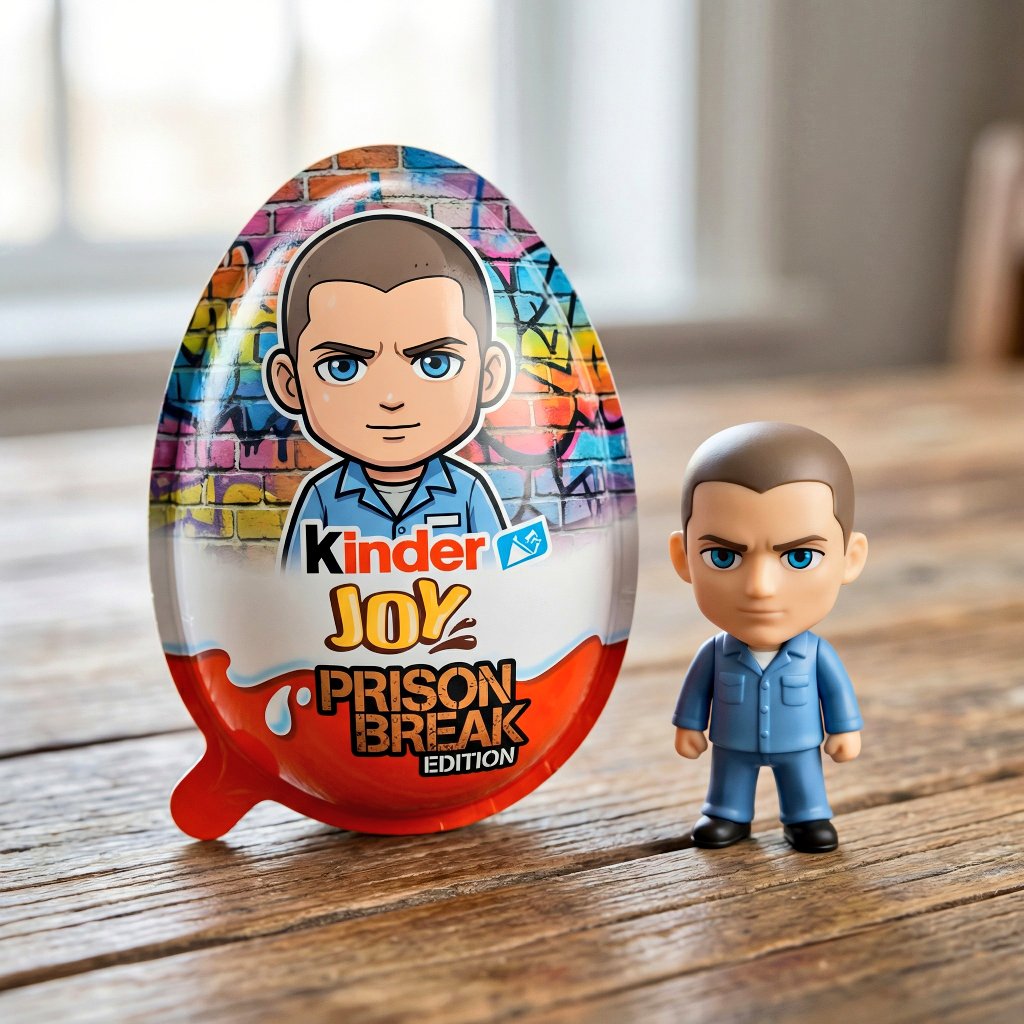 Hyper-realistic Product Photo of Kinder Joy Egg — example 2