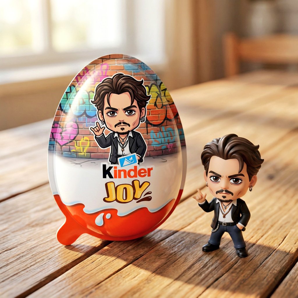 Hyper-realistic Product Photo of Kinder Joy Egg — example 3