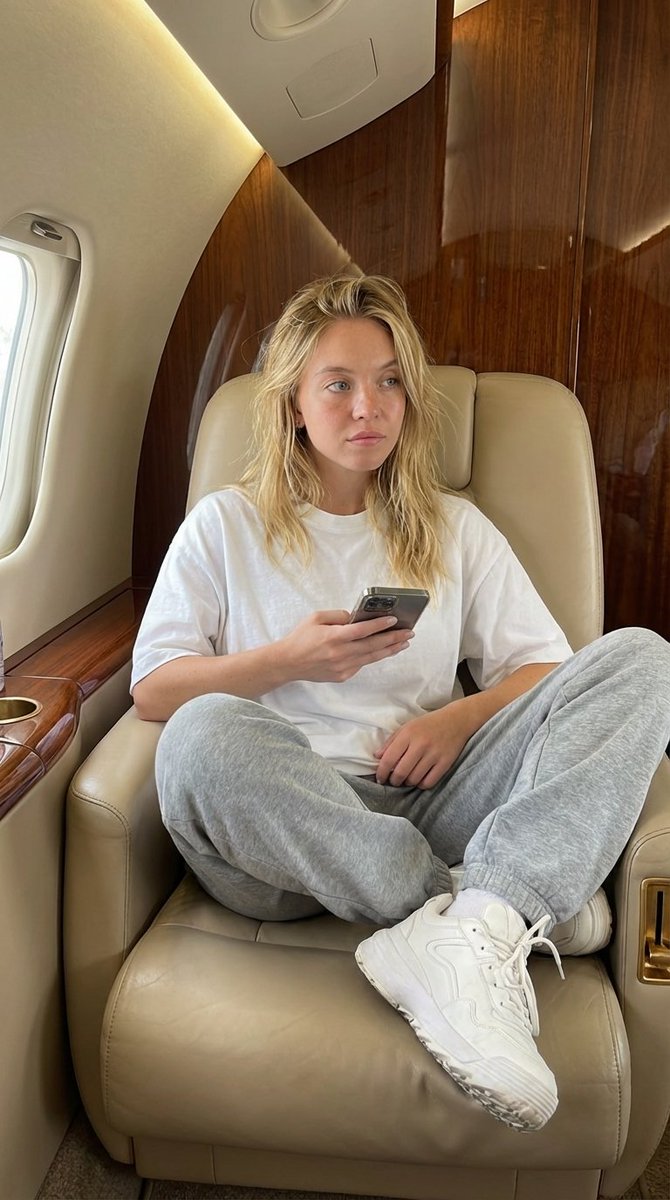 Luxury Private Jet Photoshoot Prompt for Stylish Young Woman — example 3