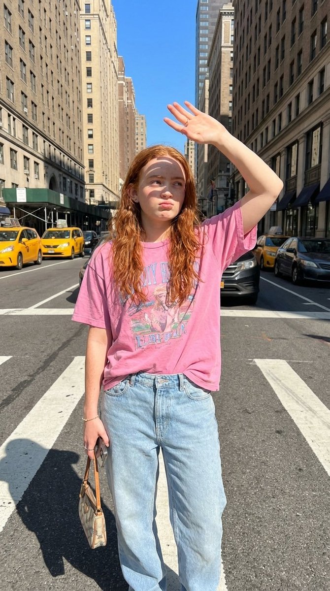 NYC Street Fashion Editorial Prompt with Harsh Sunlight — example 1