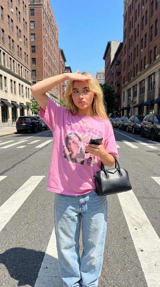NYC Street Fashion Editorial Prompt with Harsh Sunlight — example 2