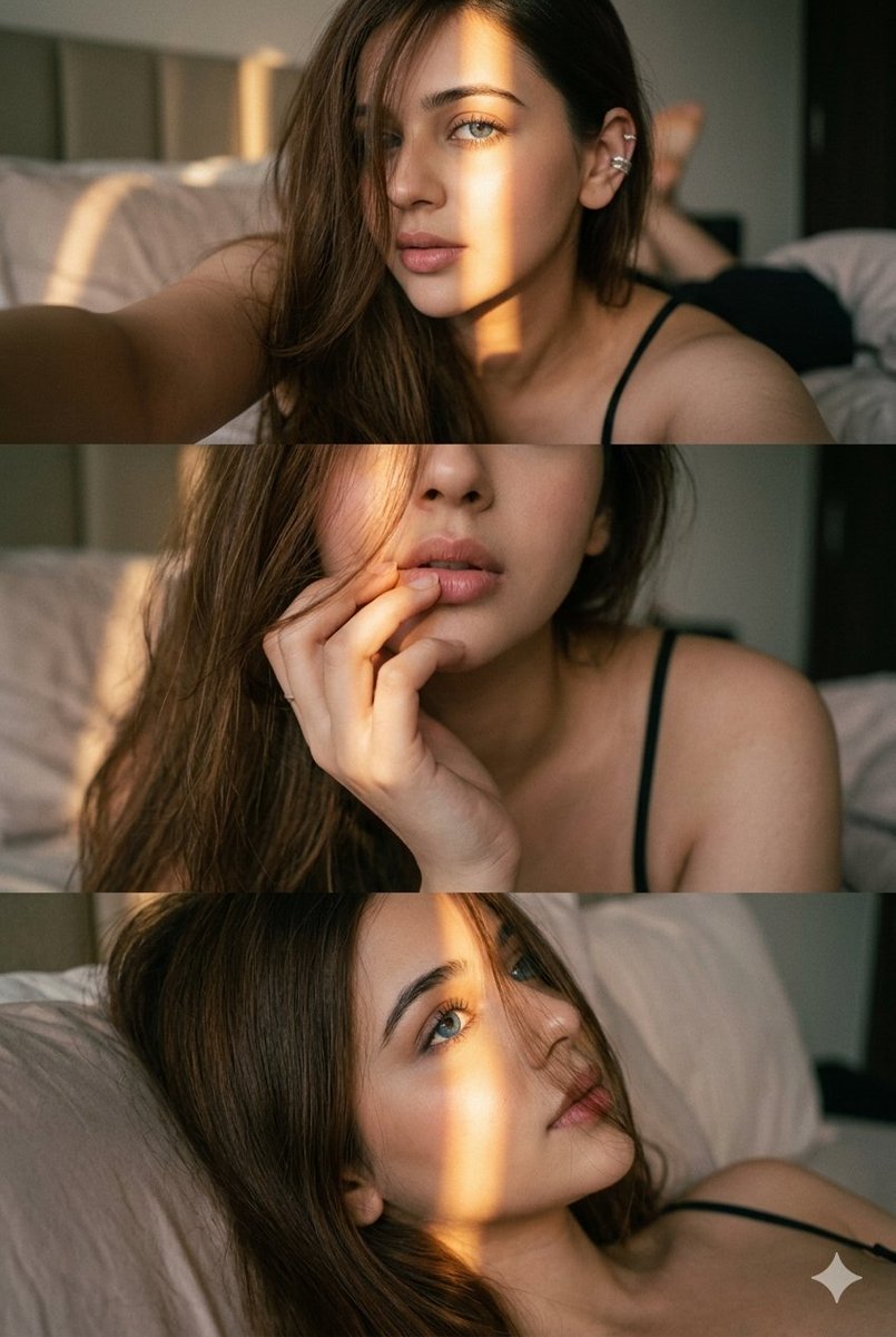 JSON Triptych Prompt for Intimate Bedroom Scene — example 1