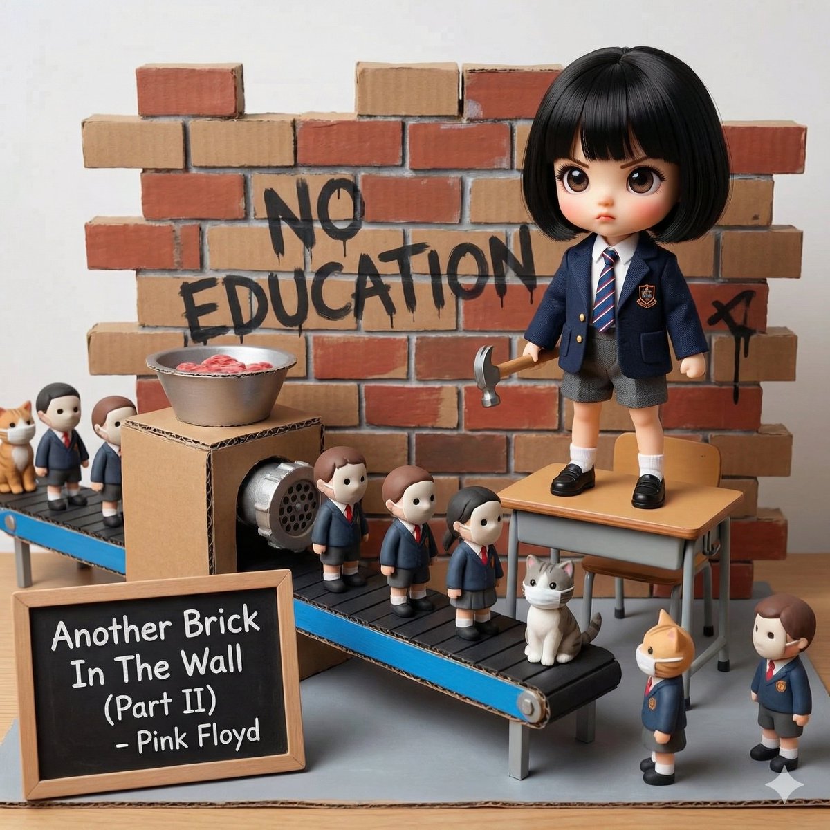 Image Generation from Western Song: Another Brick In The Wall — example 4