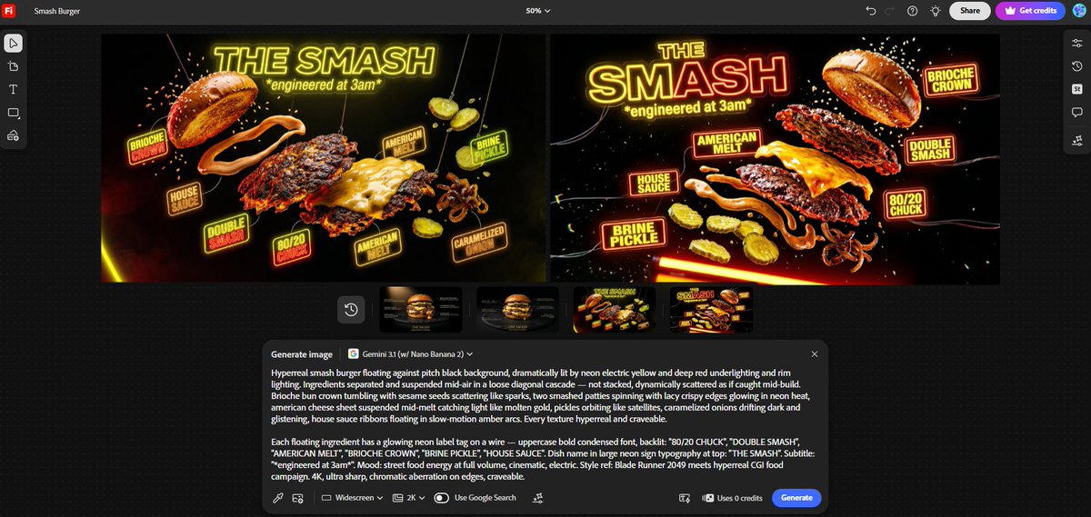 Neon Explosion Smash Burger — example 2