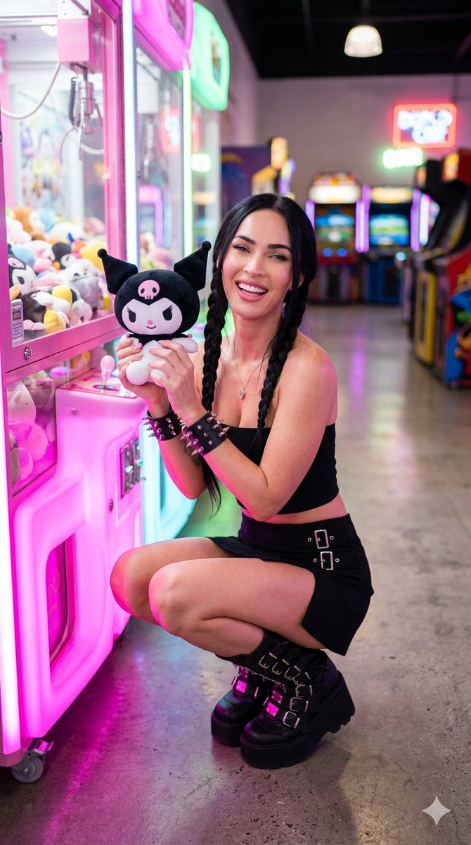 E-Girl Soft Punk Arcade Portrait — example 1