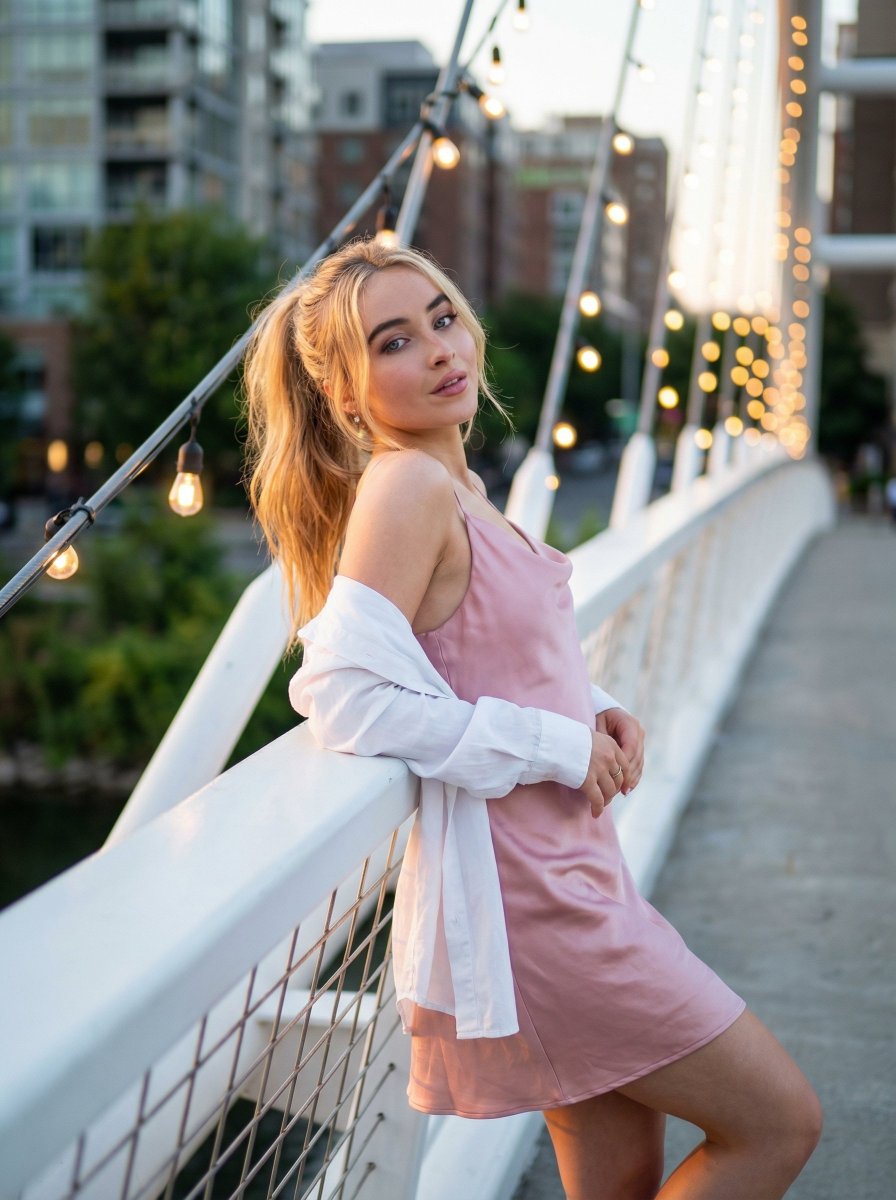 Trendy Aesthetic Lifestyle Photo on a Bridge — example 3