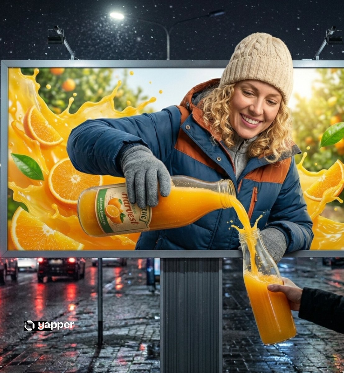 Hyper-realistic 3D Illusion Billboard Advertisement — example 1