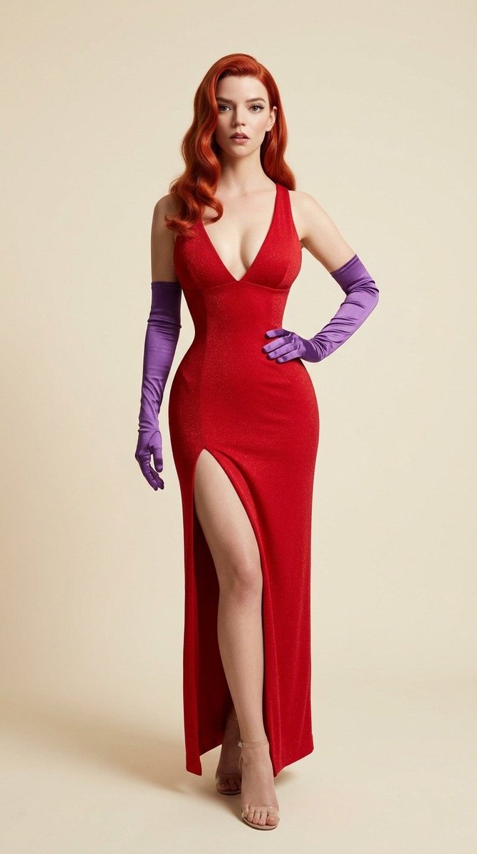 Jessica Rabbit Cosplay with Anya Taylor-Joy Likeness — example 3