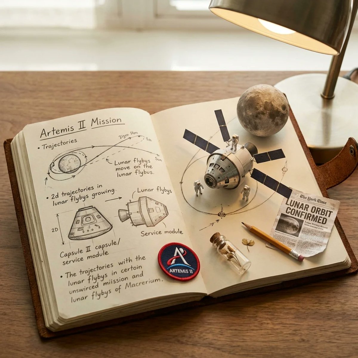 Artemis II Mission Journal Diorama — example 2
