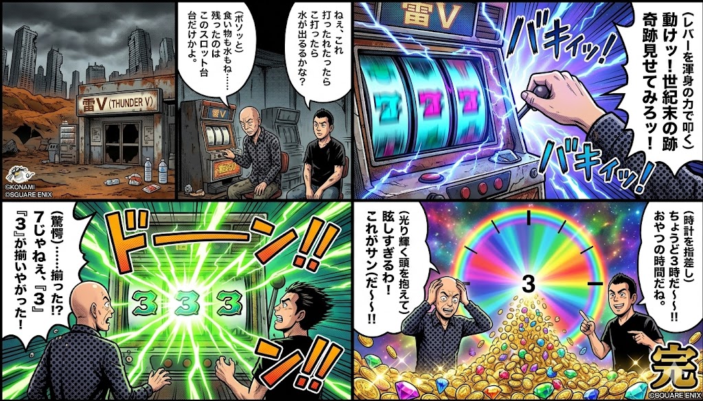 Four-Panel Manga: Viking Thunder V Century's End Version — example 1