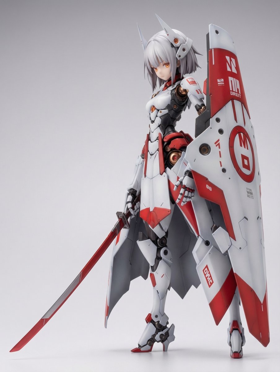 KNIGHT MECHA GIRL Figure Generation Prompt — example 1