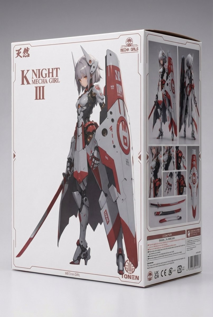 KNIGHT MECHA GIRL Figure Generation Prompt — example 3