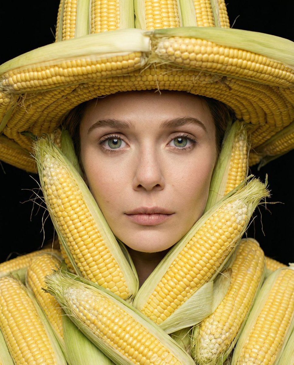 Elizabeth Olsen: Agrarian Haute Couture Macro Portrait