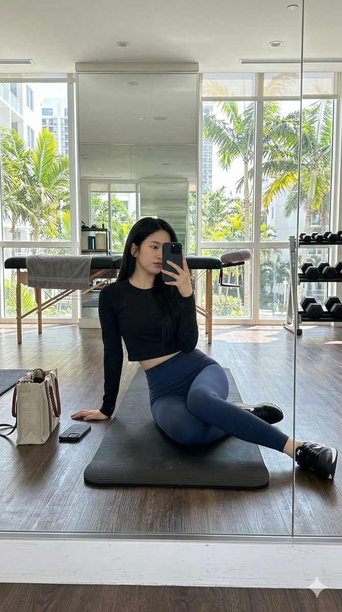 IVE's An Yujin Mirror Selfie in Gym