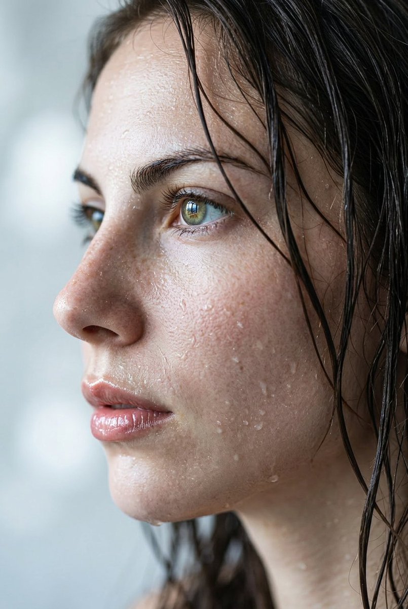 Extreme Wet Close-up Portrait