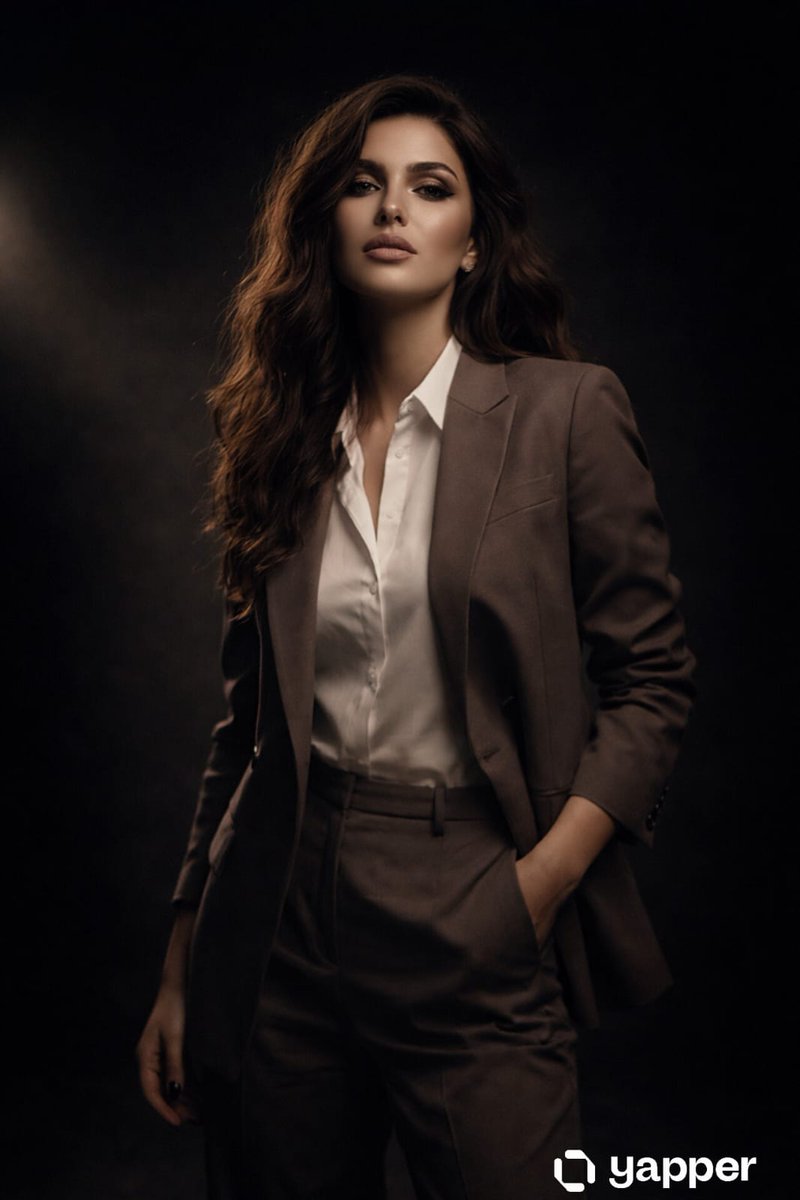 High Fashion Studio Portrait with Dramatic Lighting — example 1