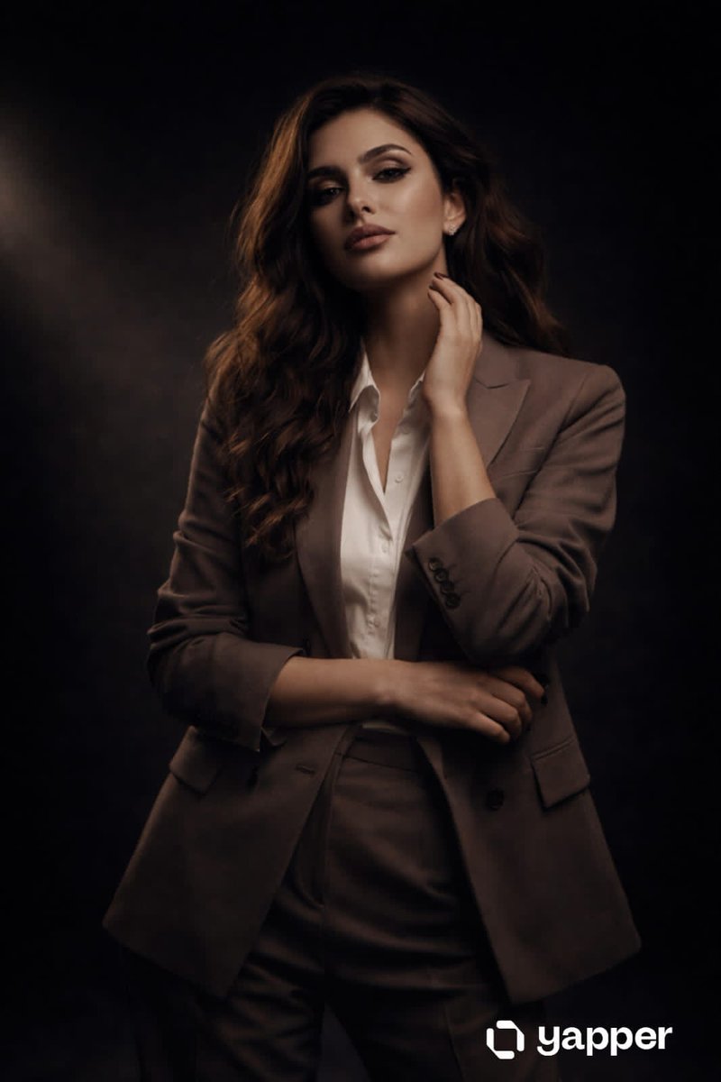 High Fashion Studio Portrait with Dramatic Lighting — example 2