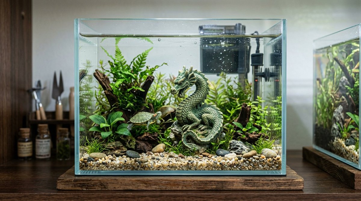 Hyper-Realistic Miniature Turtle Tank Diorama — example 2
