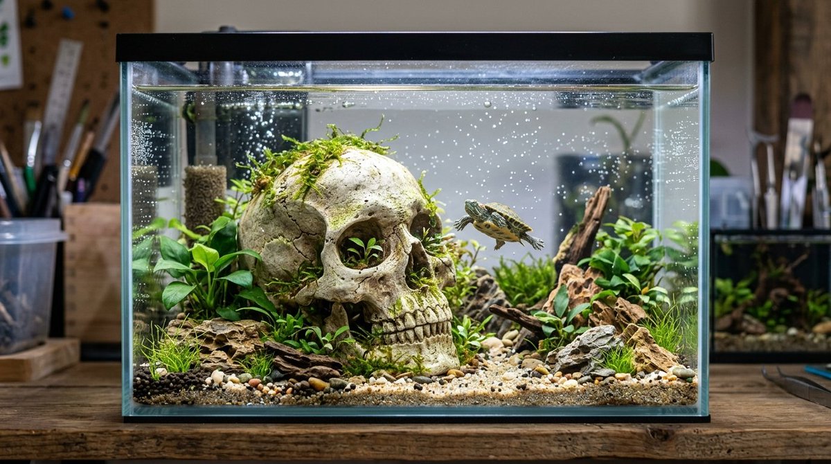 Hyper-Realistic Miniature Turtle Tank Diorama — example 4