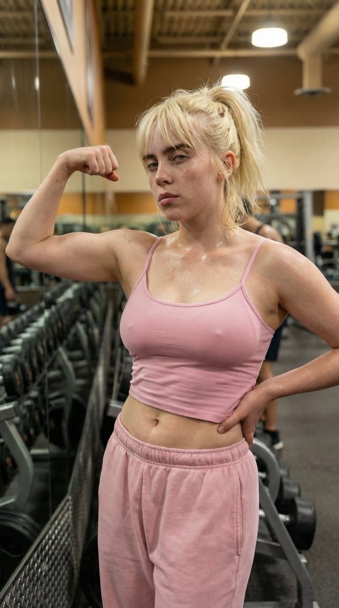 Gym Selfie Flexing Bicep — example 1