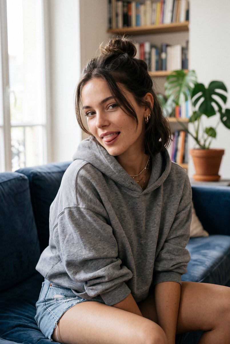 Playful Tongue Out Lifestyle Portrait — example 2