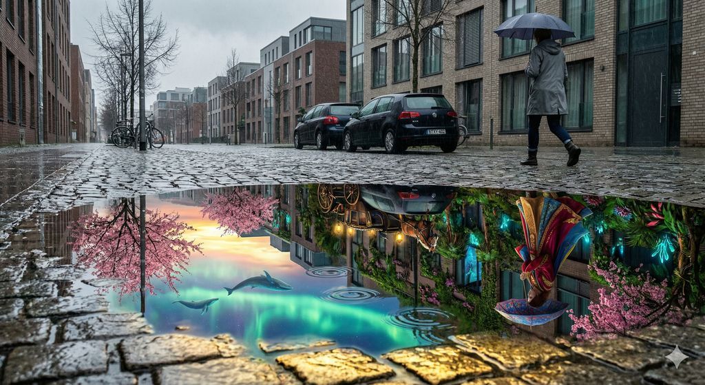 Impossible Reflection - Parallel Reality Puddle — example 1