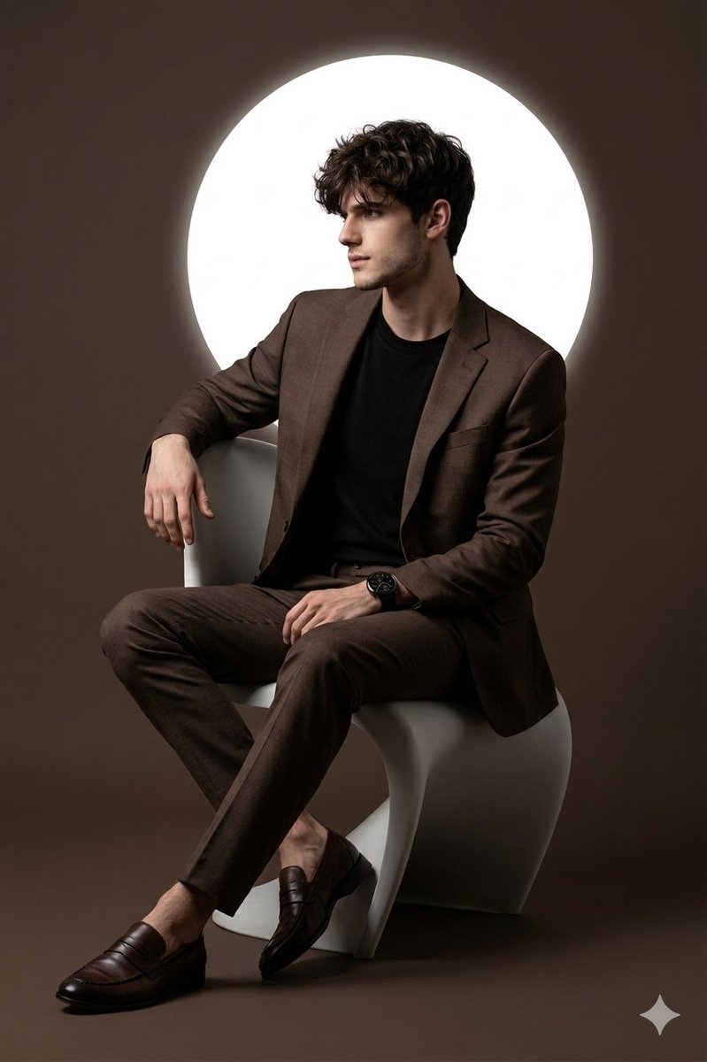 Cinematic Studio Portrait with Reference Photo Consistency — example 1