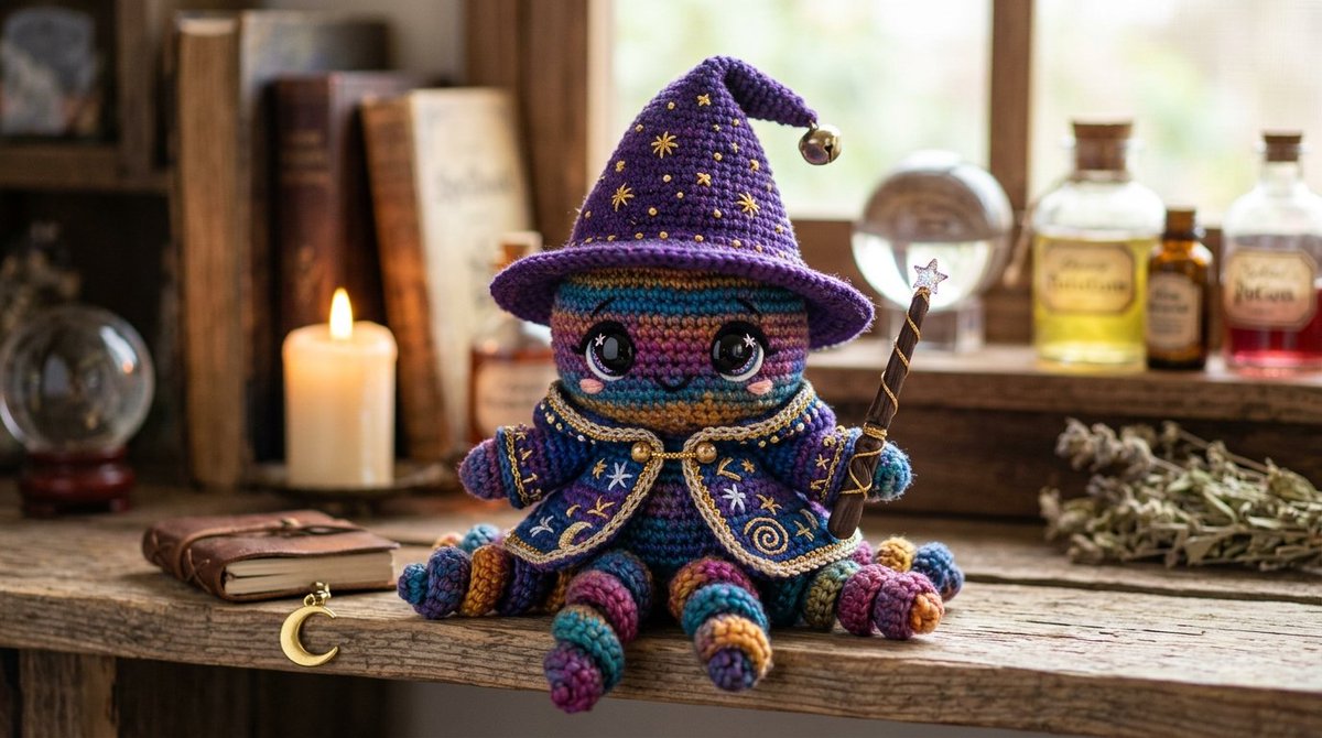 Cute Amigurumi Wizard Plush — example 1