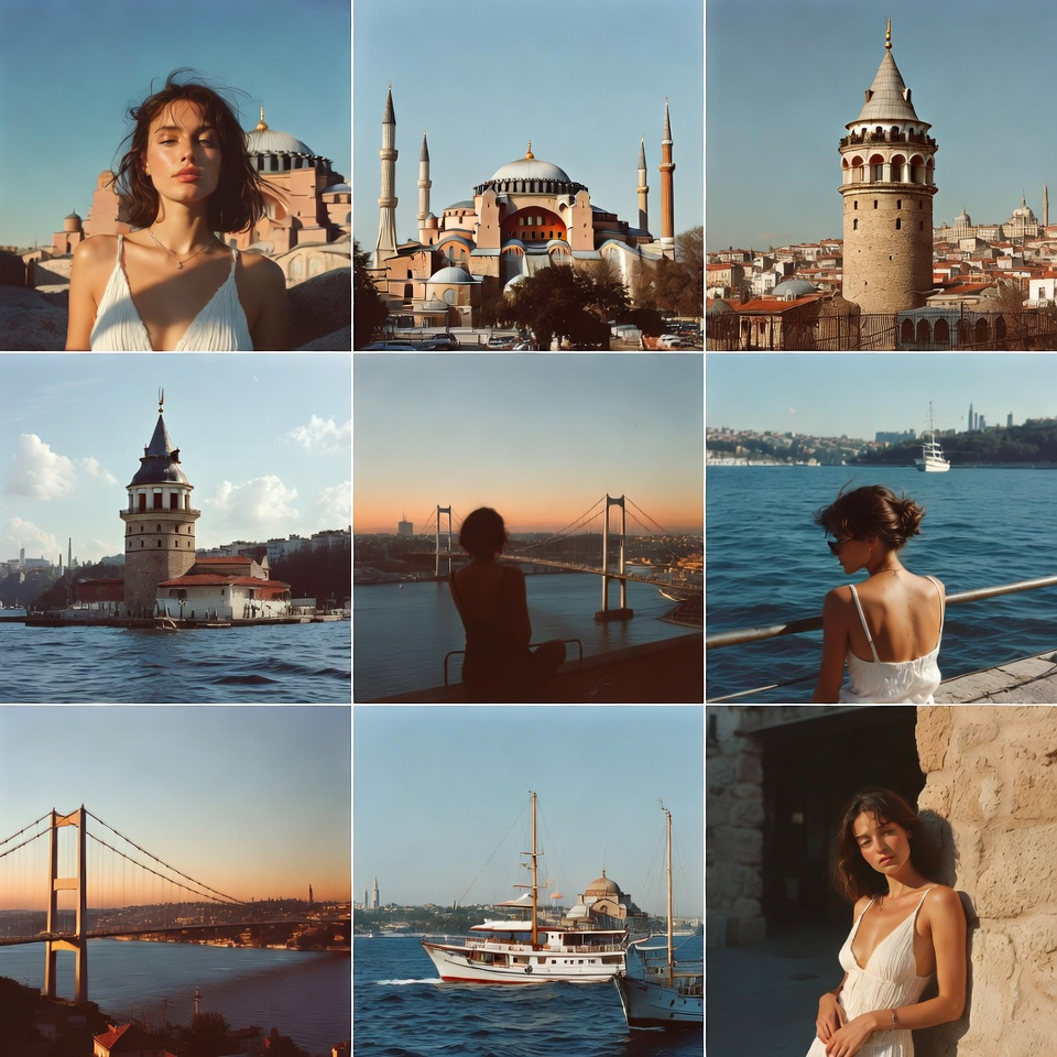 Instagram Travel Grid of an Attractive Woman in Istanbul — example 2