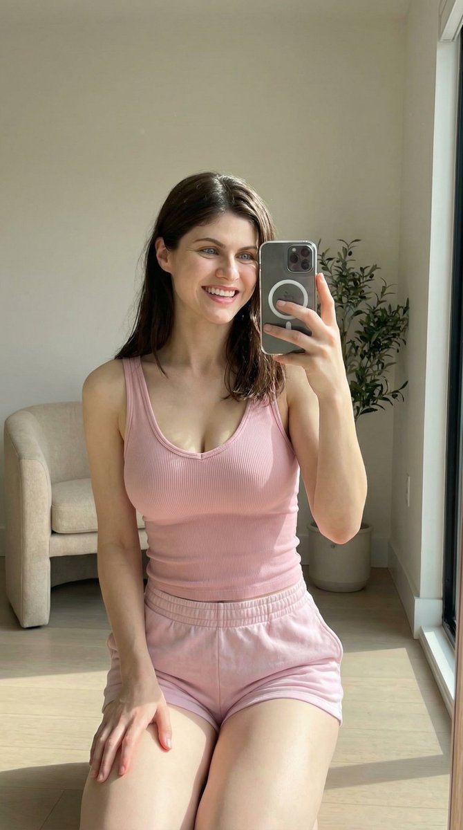 Alexandra Daddario Mirror Selfie Prompt