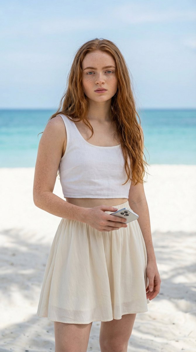 High-End Beach Lifestyle Photo with Identity Lock — example 3