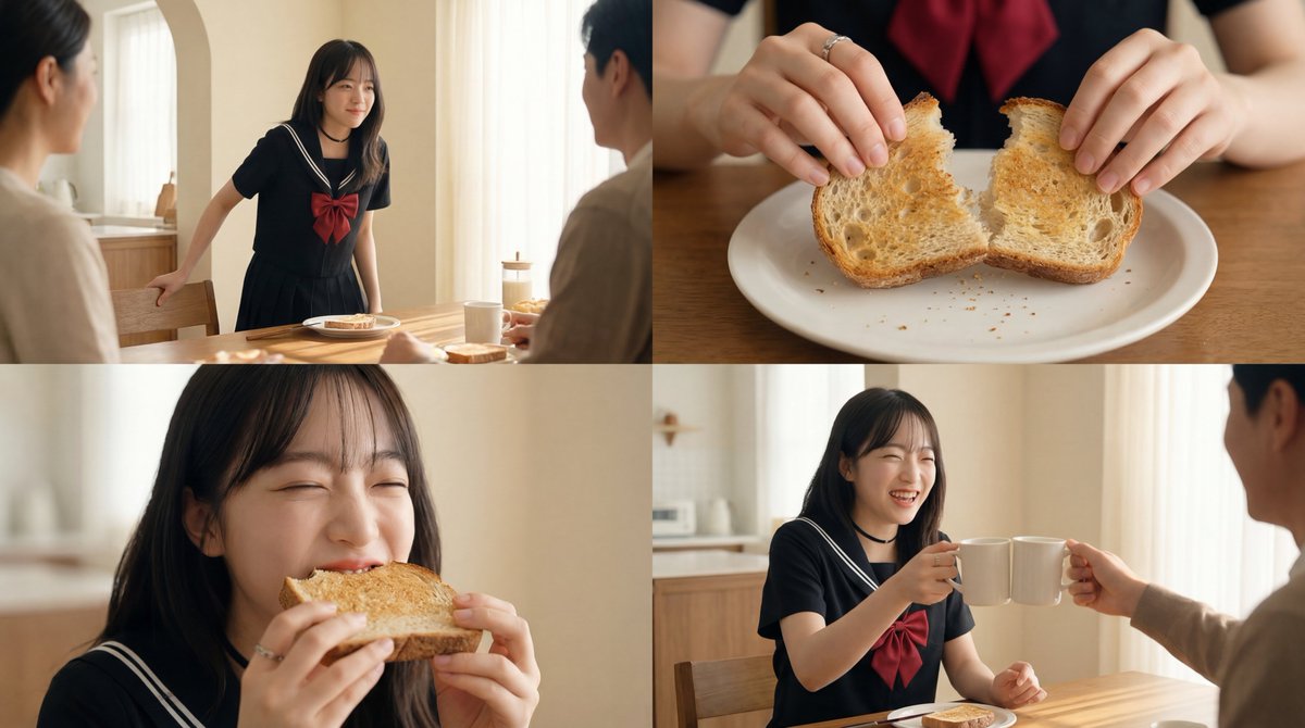 Cinematic Breakfast Scene — example 1