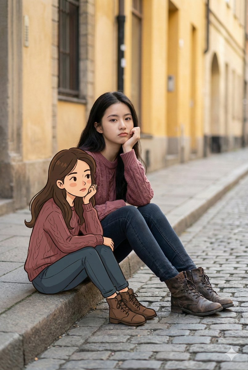 Dual Portrait Generation: Realistic and Cartoon Self-Portrait — example 1