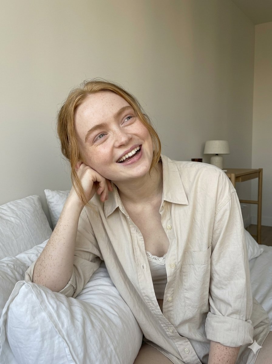Photorealistic Candid Selfie with Playful Expression — example 2