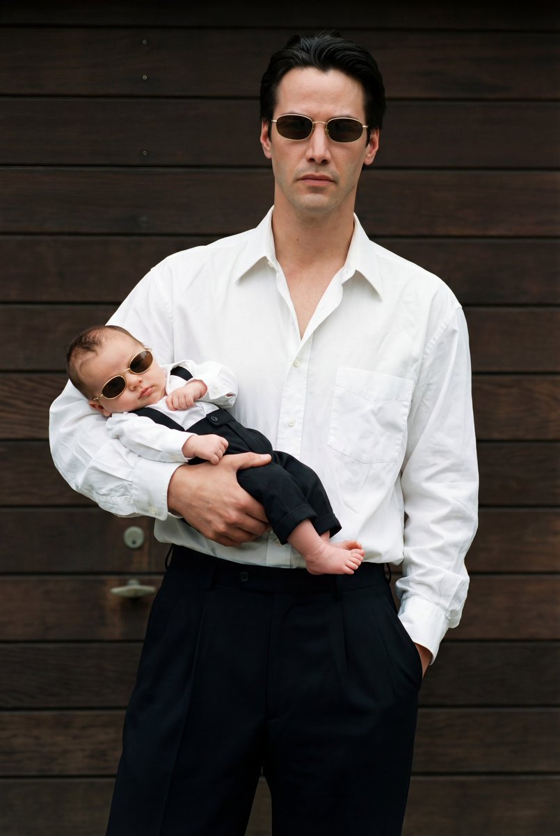 Ultra-Realistic 90s Old-Money Father and Baby Portrait — example 2