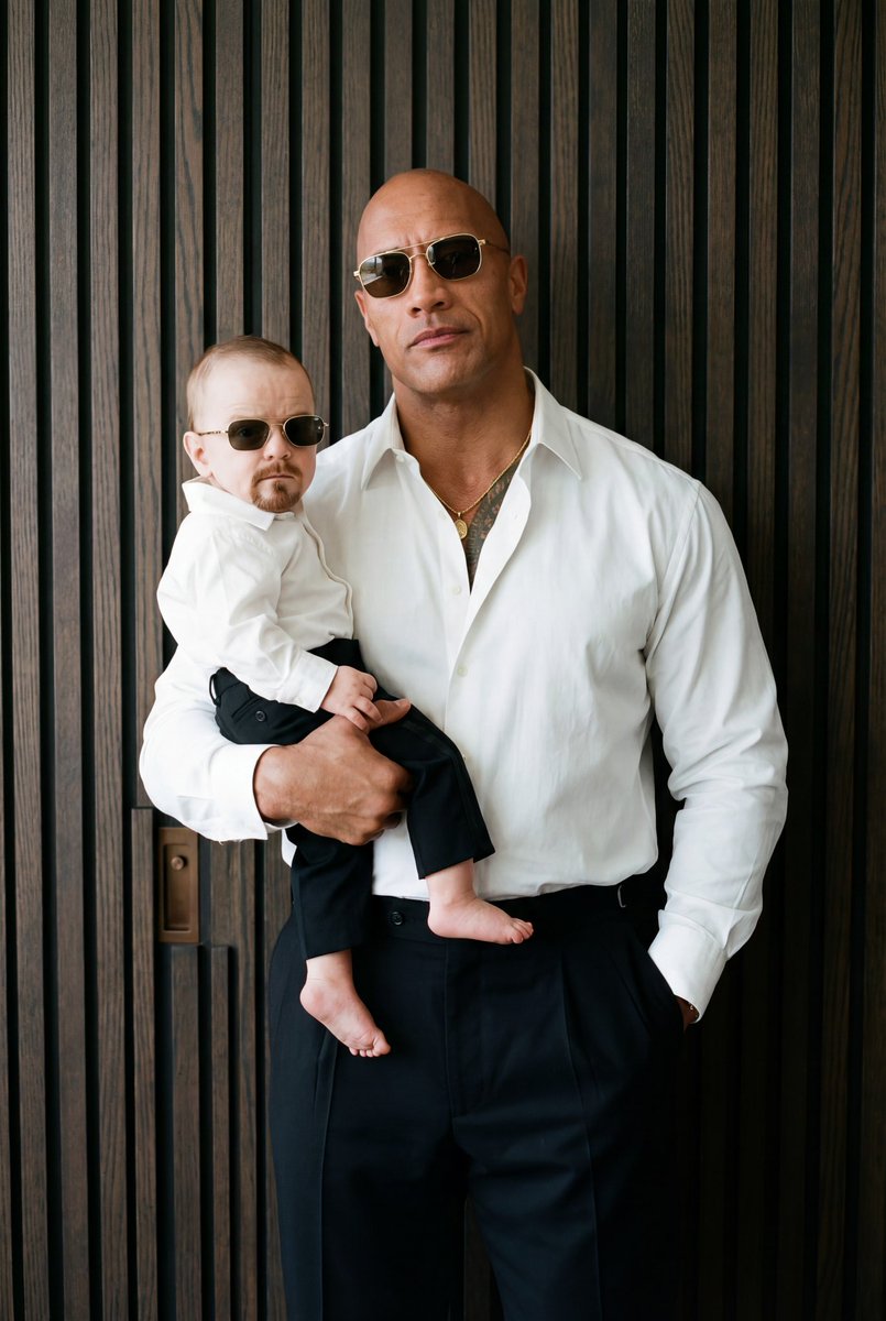 Ultra-Realistic 90s Old-Money Father and Baby Portrait — example 3