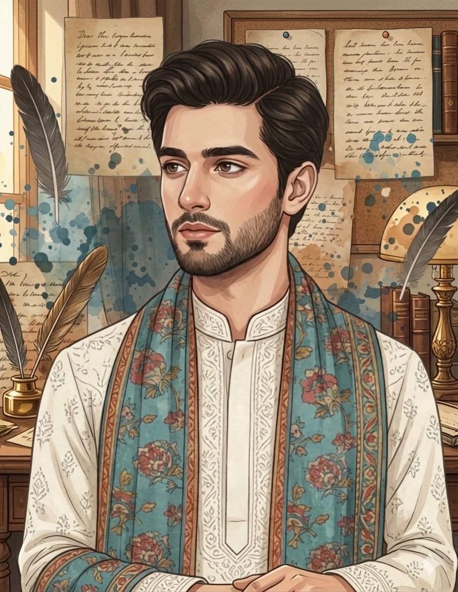 South Asian Male Character Illustration Prompt for Gemini Nano Banana Pro