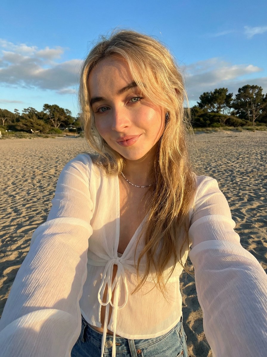 Golden Hour Beach Selfie Prompt — example 2