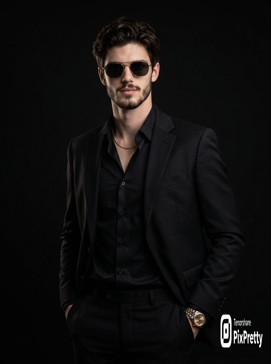 High-Fashion Editorial Prompt for Stylish Man — example 1