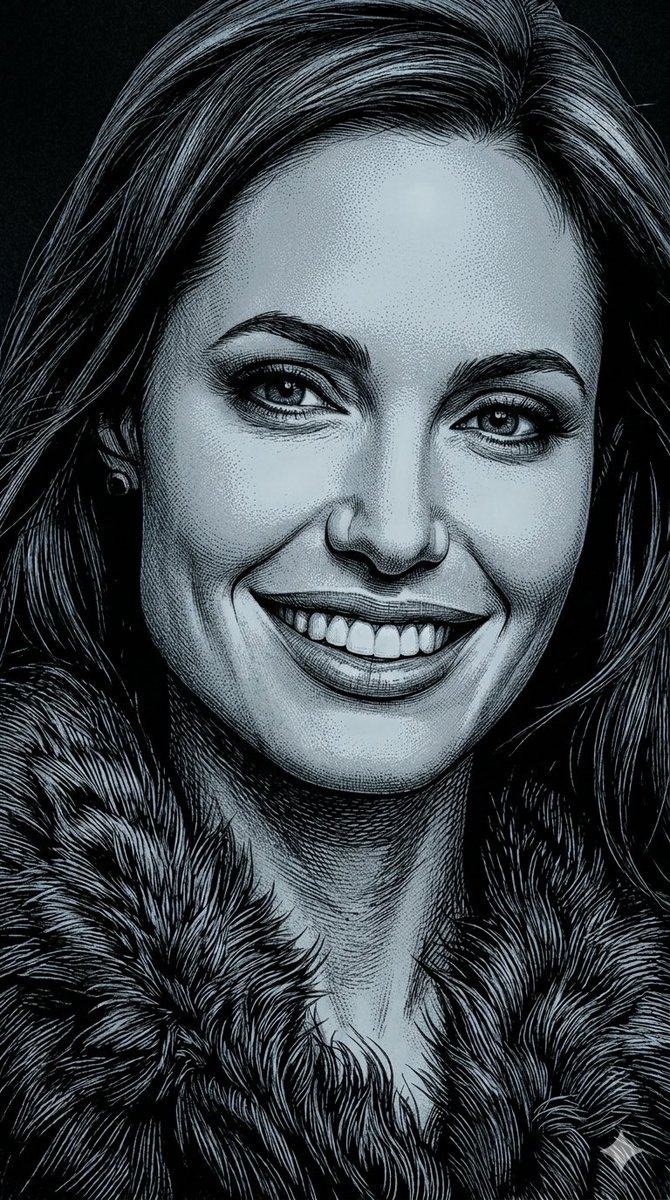 Dark Monochrome Illustration Style Prompt with Reference Photo — example 2